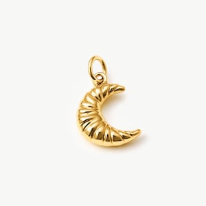 14k Gold Croissant Charm, Pendant, Custom Charm for Necklace or Bracelet, Parisian Jewellery Gift, Jewellery Making