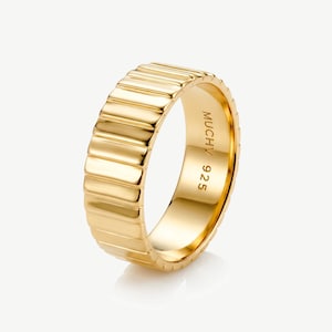 18k Gold or Silver Thick Croissant Ring  • Cigar Band by MUCHV • Chunky Croissant Ring • Statement Women's Jewellery