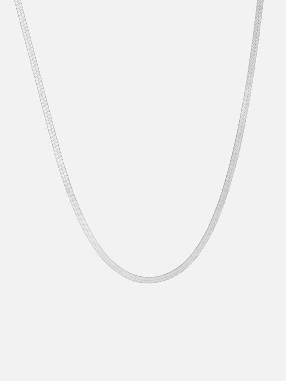 Silver Snake Chain 18ct White Gold 