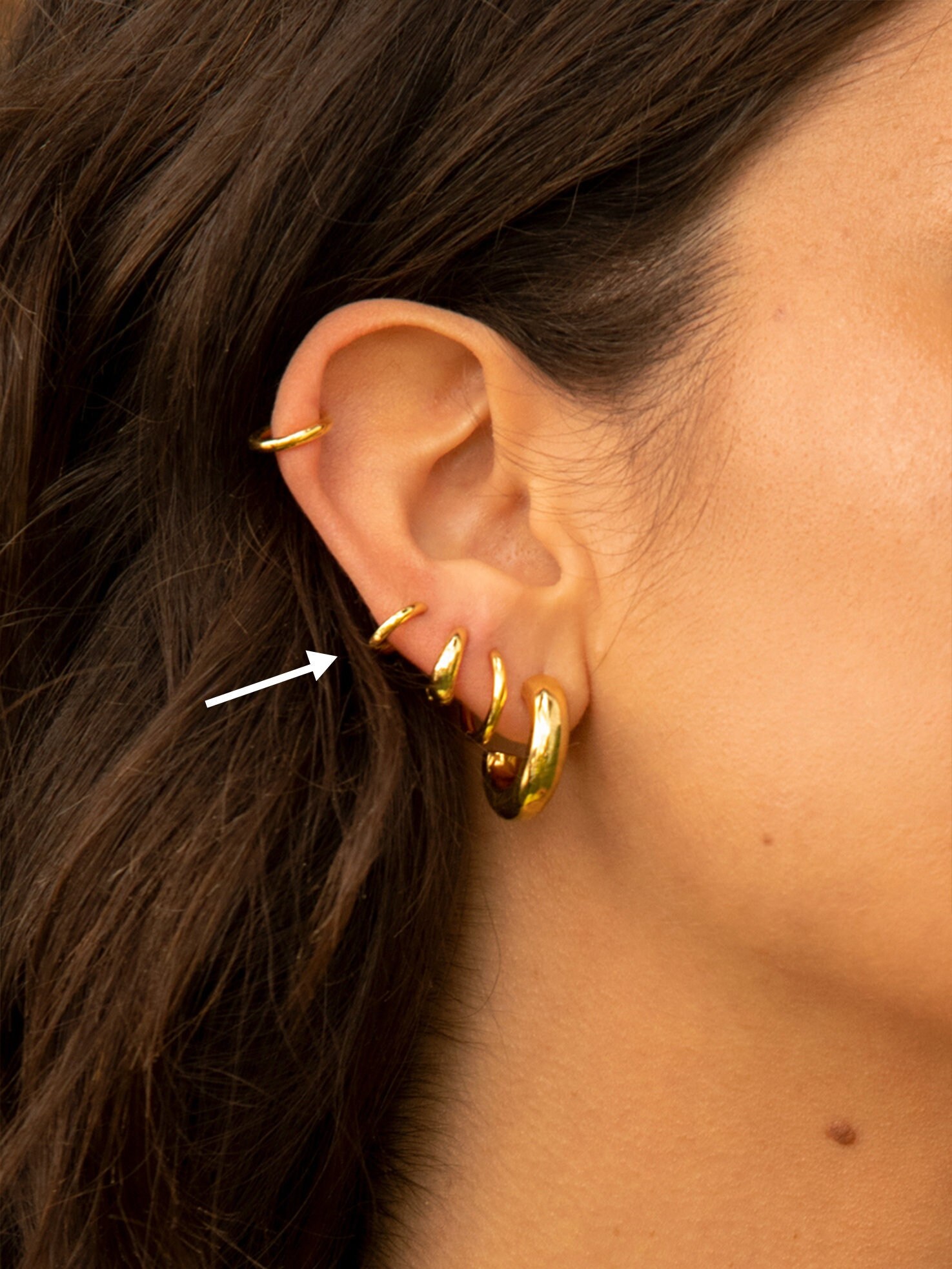 7mm gold cheap hoop earrings