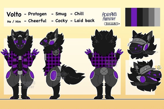 Just got my sona sheet made! : r/protogen