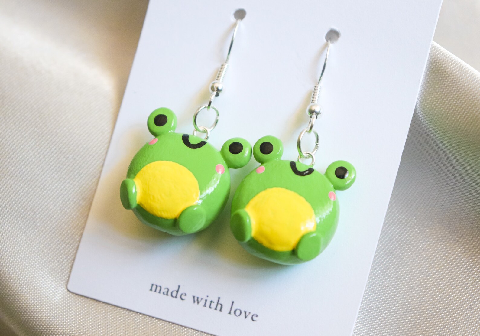 Chill Froggies Polymer Clay Earrings // Cute Frog Earrings Etsy