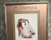 Glamour wall art with vintage diamante Swarovski elements crystals jimmy Choo shoes
