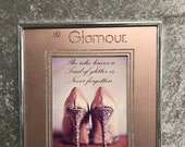 Glamour wall art with vintage diamante Swarovski elements crystals jimmy Choo shoes