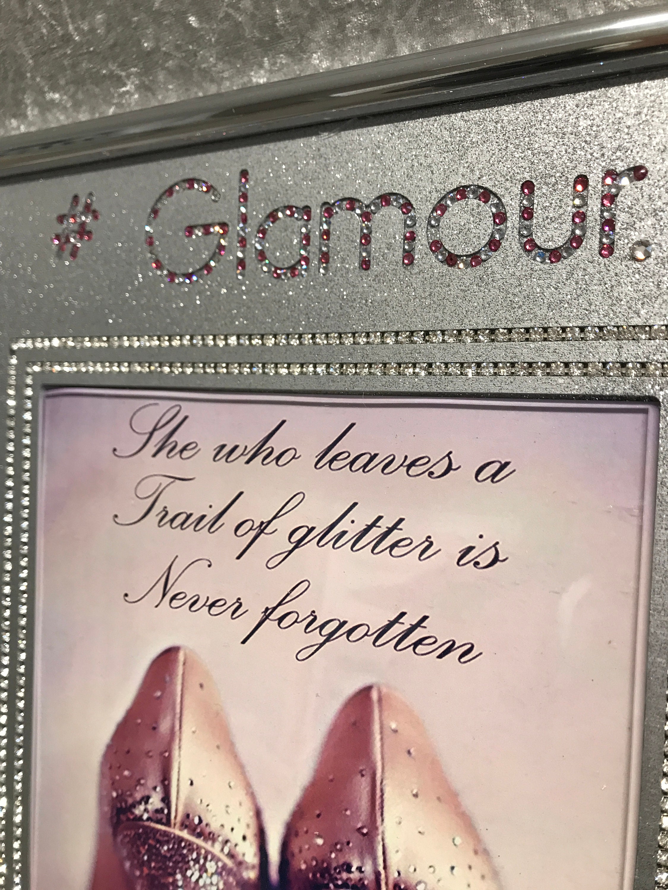Glamour wall art with vintage diamante & Swarovski elements Etsy
