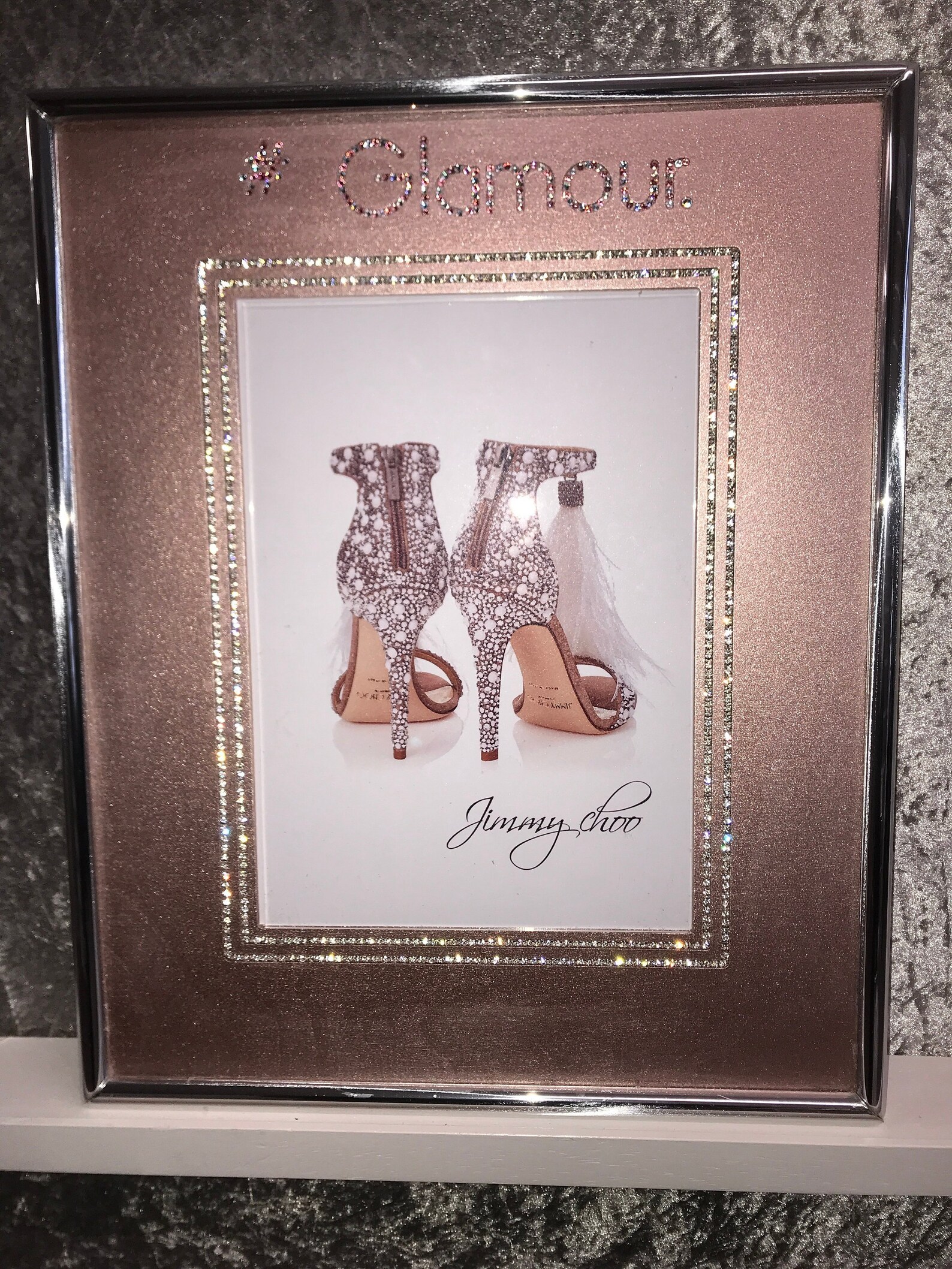 Glamour wall art with vintage diamante & Swarovski elements Etsy