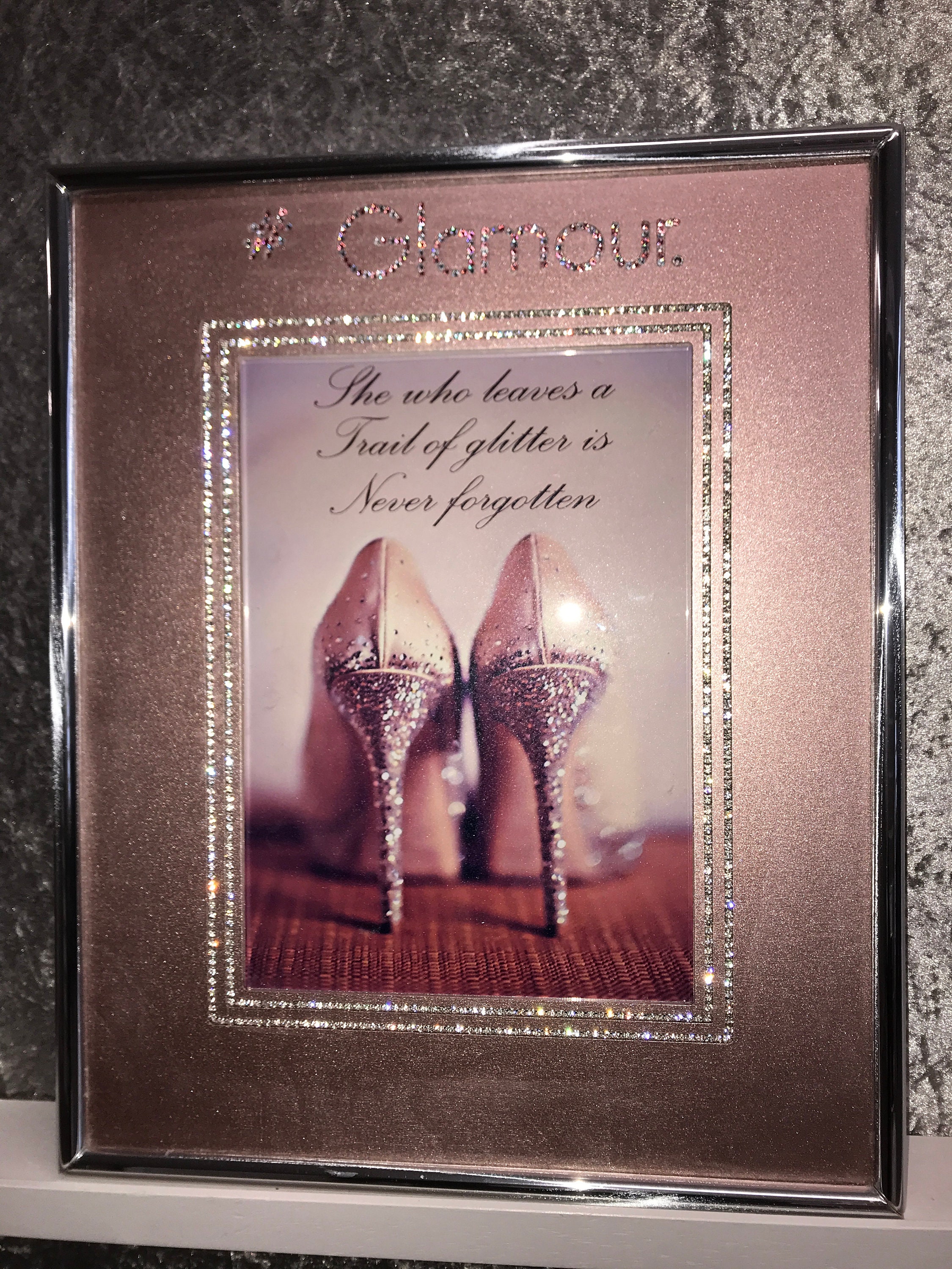 Glamour wall art with vintage diamante & Swarovski elements Etsy