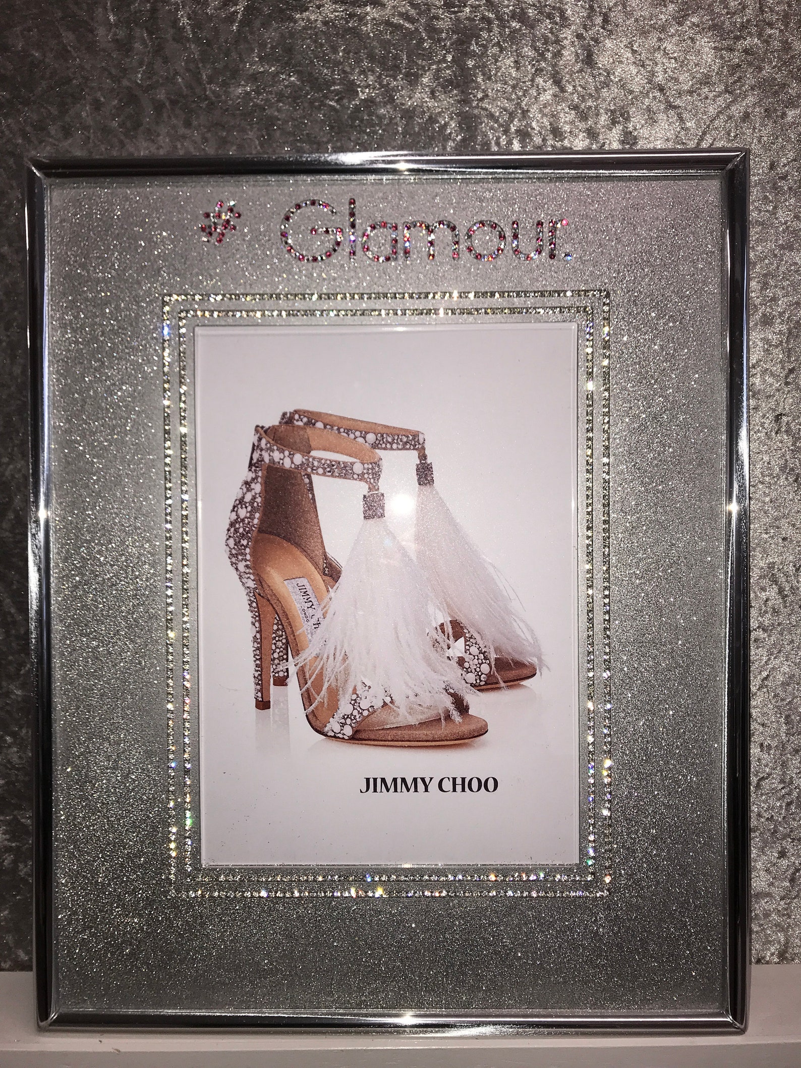 Glamour wall art with vintage diamante & Swarovski elements Etsy