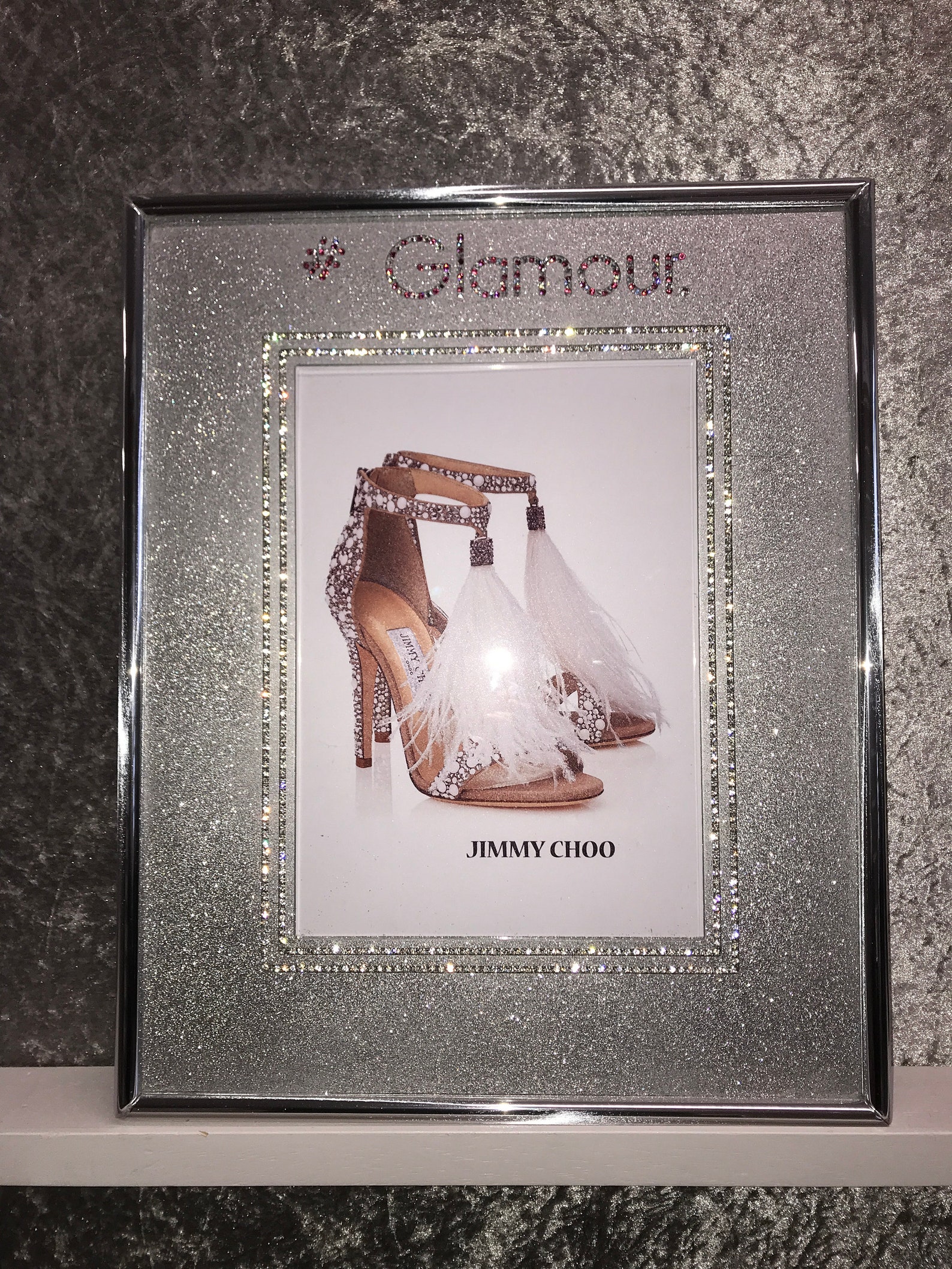 Glamour wall art with vintage diamante & Swarovski elements Etsy