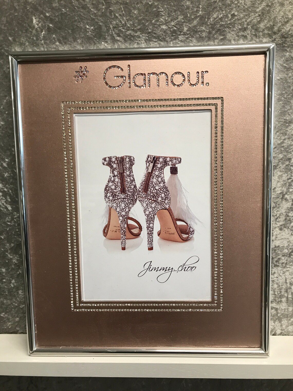 Glamour wall art with vintage diamante & Swarovski elements Etsy