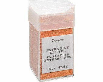 Iridescent Orange Extra Fine Glitter 1.5oz - Pumpkin Orange Glitter, Loose Glitter, Glitter for Tumblers, Ornament Glitter, Slime Glitter