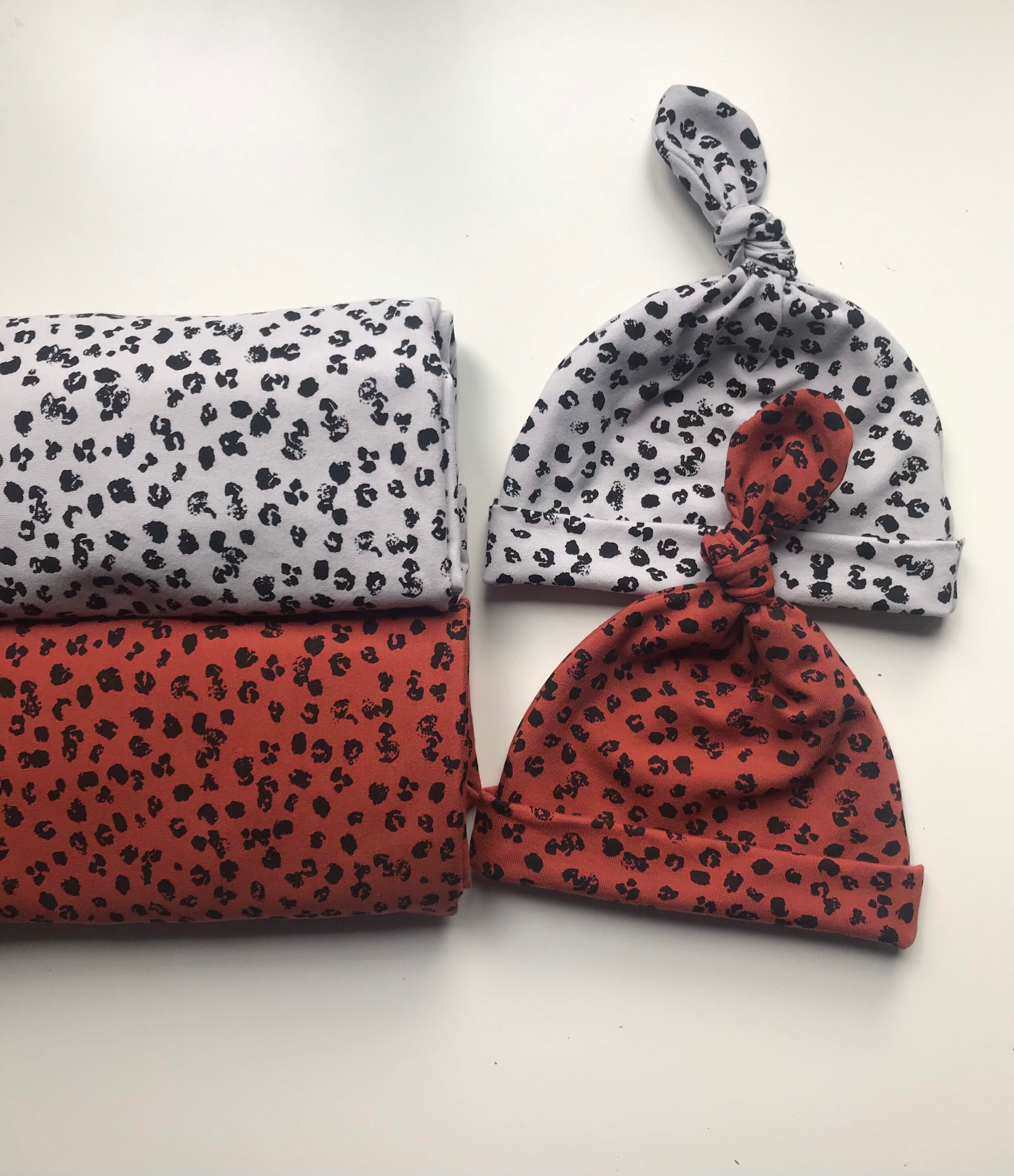 Organic newborn swaddle and hat set Gender neutral newborn Etsy