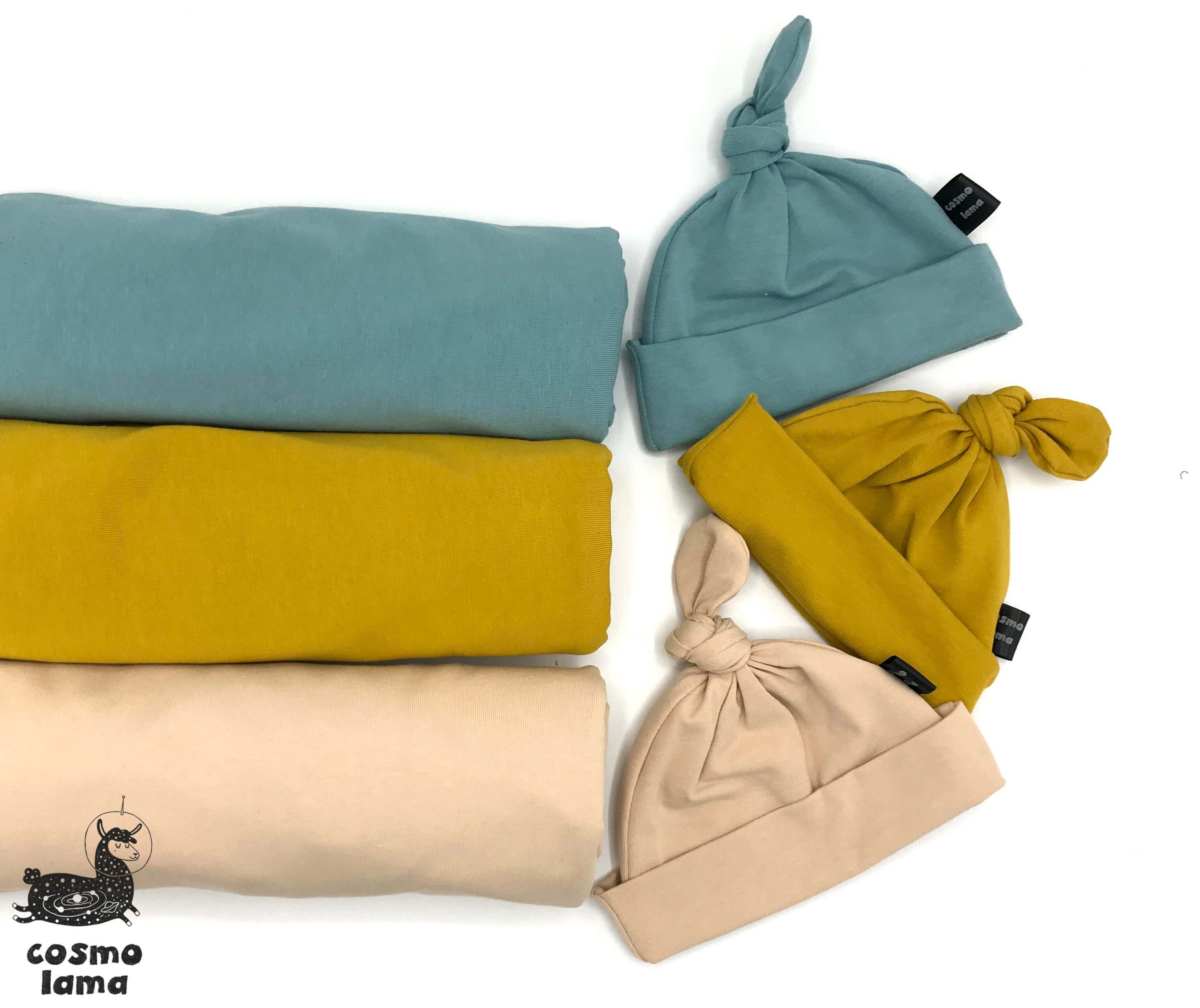 Organic newborn swaddle and hat set Gender neutral newborn Etsy