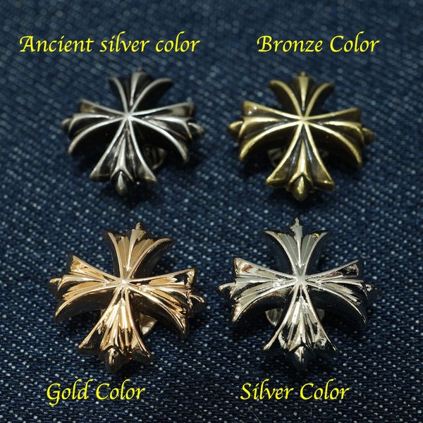 Leather Craft Fleur-de-lis Rivet Stud Punk Screw Back Conchos Decor alloy Accessory Diy Supply