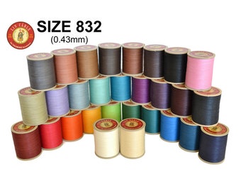 Fil au Chinois No.832 Waxed Lin Cable Lederen ambacht Linnen Draad 0.43mm spoel 375 Meter Leather Craft Hand Naai Supply