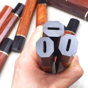 Japanischen Stil Achteck Ebenholz Holzgriff Material DIY Herstellung Küchenmesser Chef Messer Hand Handwerk Cutter Hobby Bild 6