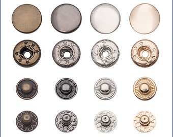 50sets #655/633/831 Brass/Copper Snap Buttons Press Stud Rivet Fastener Metal sewing leather craft Accessory