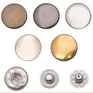 50sets 655/633/831 Cuivre/Cuivre Snap Buttons Appuyez sur Stud Rivet Fastener Metal couture artisanat en cuir Accessoire image 4