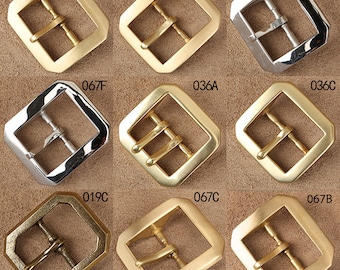Quality Octagonal Solid Brass/Steel Pin Belt Buckle for Men Women Leatherwork craft DIY 40mm Width DIY Accessary