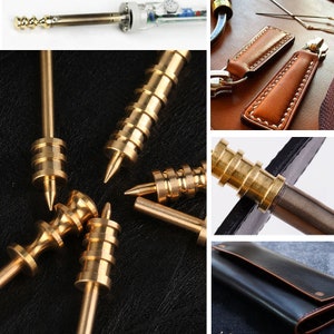 Leather Craft Electric heating Burn Edge Decorate Soldering Iron Brass Ironing Head Tips Tool DIY