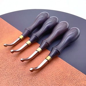 Adjustable Leather Edger Creaser Wooden Handle, DIY Leather Creaser with  Wood Handle Leather Edge Creaser for DIY Leather Craft(1.5mm)