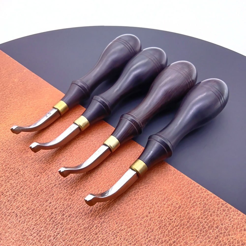 Kyoshin Elle Leathercraft Burnishing Tool Plastic Bone Folder Leather Edge  Slicker Creaser, with Removable Head, for Leatherworking
