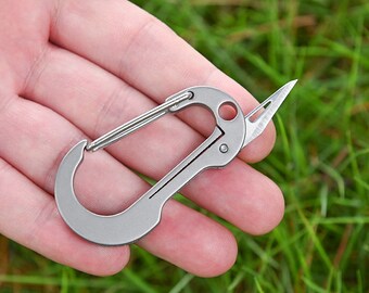 Titanium Alloy Utility Knife Keychain Mini Sliding Blade Knife EDC