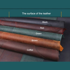 Full Grain Oil tanned Crazy Horse Cowhide 1.2 / 1.6 / 2.0mm Genine Leather craft Diy material retro Pull up style Handmade Art