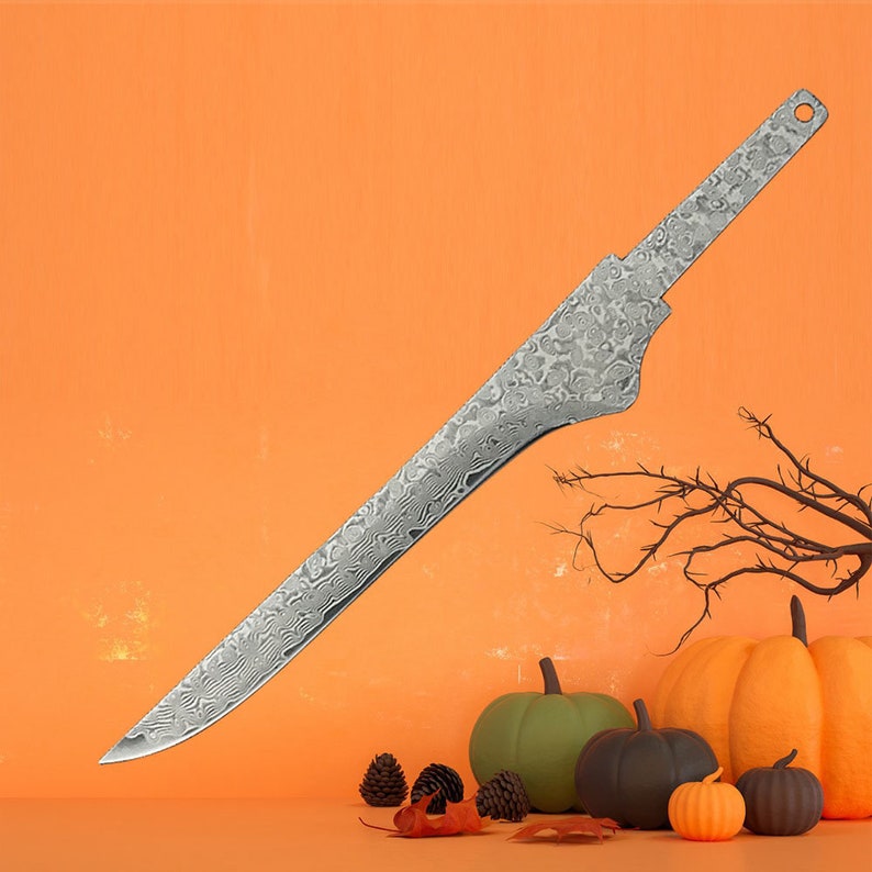 Damascus Steel Chef Knife Blank Blade DIY Tool Home Hobby Kitchen Knife Making Material H