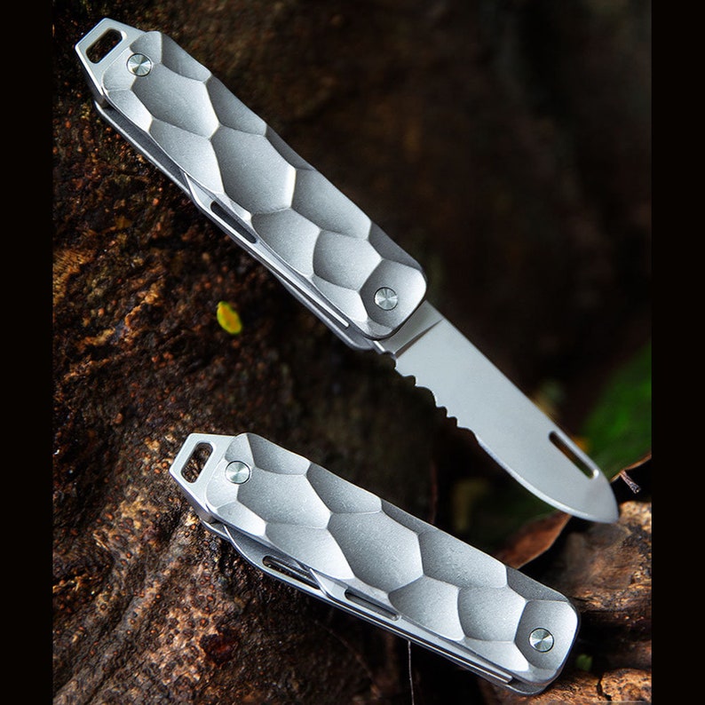 Titanium Alloy Outdoor Folding Knife Bottle Opener Portable Screwdriver Multi-function Tool EDC image 8