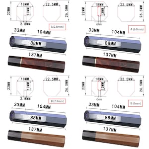 Japanischen Stil Achteck Ebenholz Holzgriff Material DIY Herstellung Küchenmesser Chef Messer Hand Handwerk Cutter Hobby Bild 4
