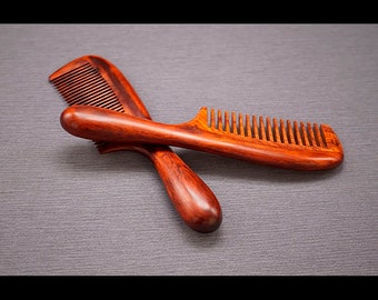 Wood Craft Rosewood Traditional Art Spliching Massage Comb Health Hair Therapy