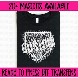Custom Mascot Baseball DTF Transfer: Ready to Press