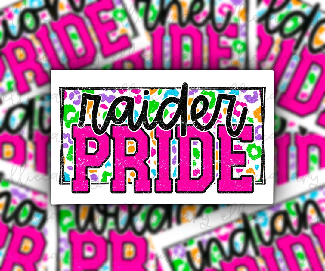 Raider Mascot Sticker, Weatherproof Water Resistant Vinyl Glossy