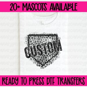 Custom Baseball Mascot DTF Transfer: Ready to Press