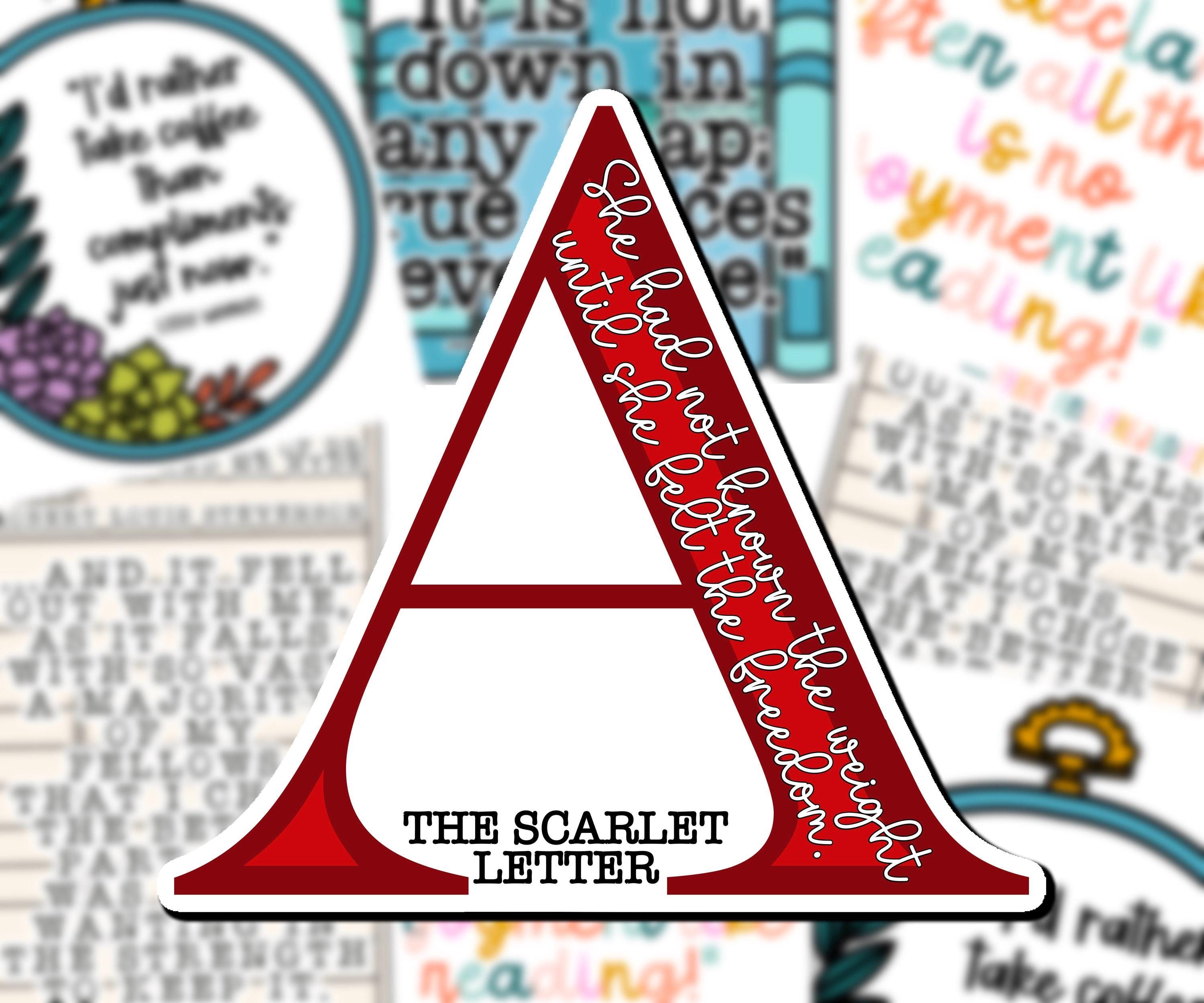Scarlet Letter Quote Sticker: Bookworm Laptop Decal - Etsy