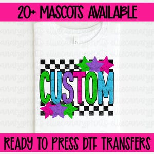 Custom Mascot DTF Transfer: School Spirit, Ready to Press