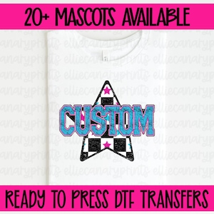 Custom Mascot DTF Transfer: School Spirit, Ready to Press