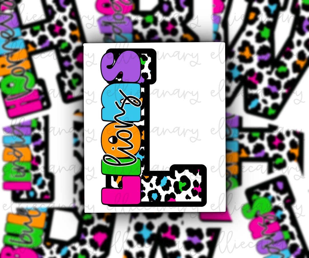 L Lions Mascot Sticker, Weatherproof Water Resistant Glossy Vinyl