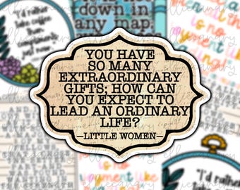 Little Women Quote Sticker: Book Lover Vinyl Decal
