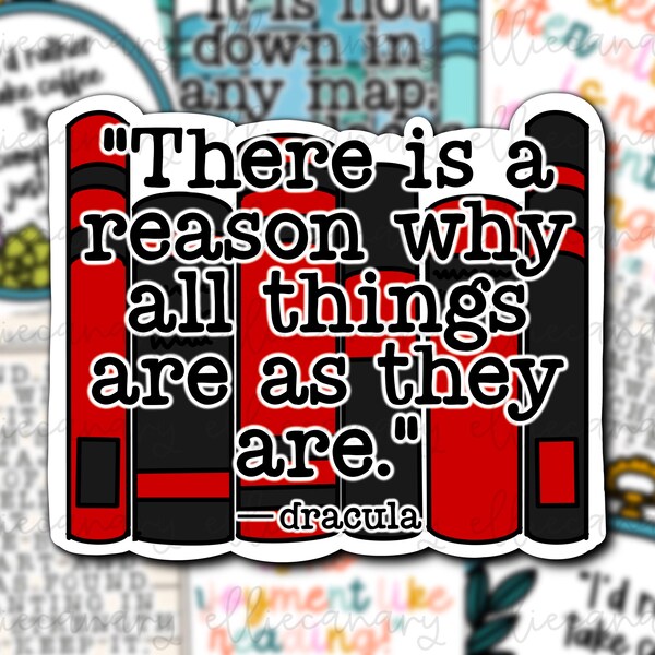 Dracula Quote Vinyl Sticker: Book Lover Decal