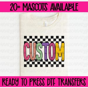 Custom Mascot DTF Transfer: School Spirit, Ready to Press