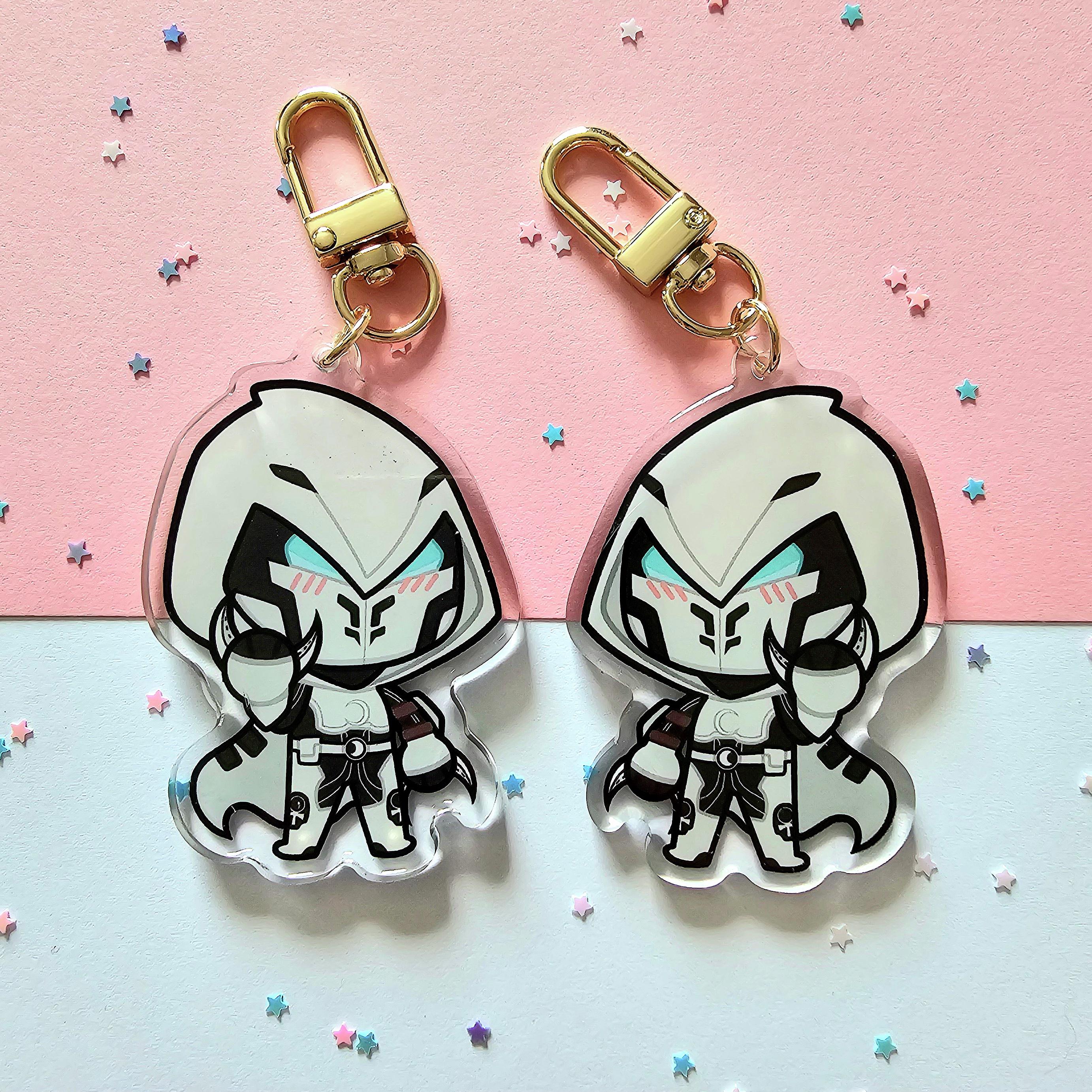 2.5 Inch Double Sided Rivals Epoxy Keychains - Hela/winter Soldier