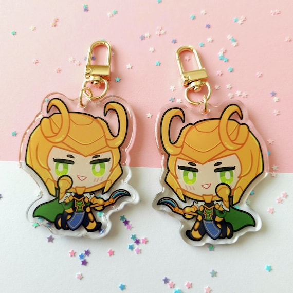 2.5 Inch Double Sided Rivals Epoxy Keychains - Luna Snow/jeff