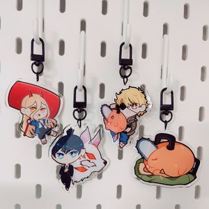 Cute 2.5 inch anime style double sided devil keychains