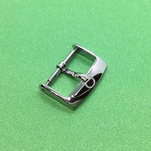Authentic Omega 18mm Tang buckle for leather straps Shiny White 94511802