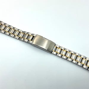 20mm Two Tone Watch band bracelet Compatible for OMEGA SEAMASTER SPEEDMASTER Brushed