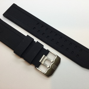 23mm Black rubber strap for Luminox EVO Colormark Navy Seal I II Series