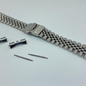 22mm 316L Solid Jubilee Link Bracelet Compatible With Seiko Diver 7S26 7548