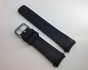 Cinturino in gomma fluo nera da 22 mm per IWC Aquatimer con fibbia